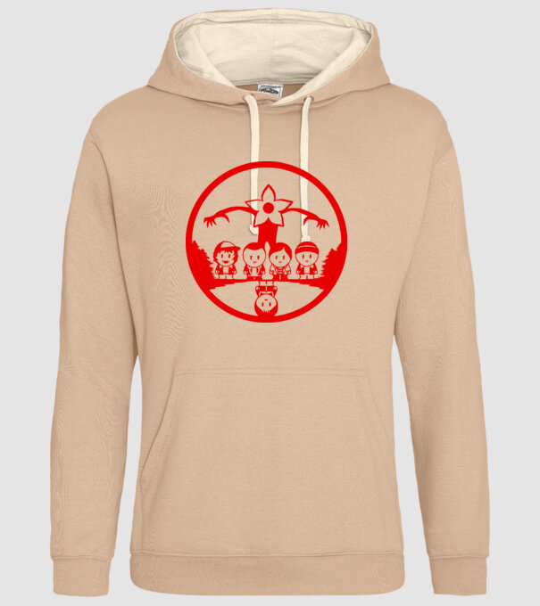 stranger things cartoon model nisipiu pe tricou