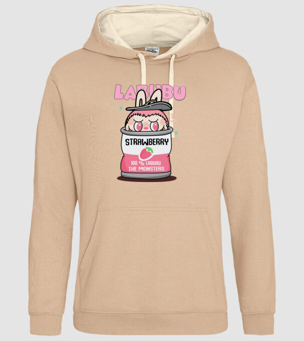 Strawberry Labubu model nisipiu pe tricou