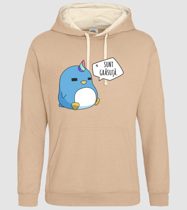 sunt grăsuță model nisipiu pe tricou