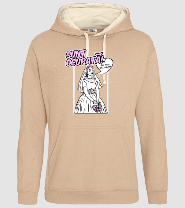 Sunt ocupată! Îmi pare rău, băieți model nisipiu pe tricou