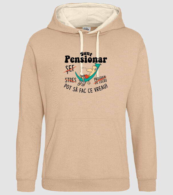 Sunt pensionar - pot să fac ce vreau! stres, program de lucru, șef model nisipiu pe tricou