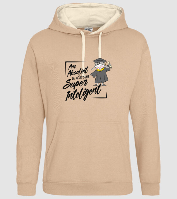Sunt super inteligent model nisipiu pe tricou