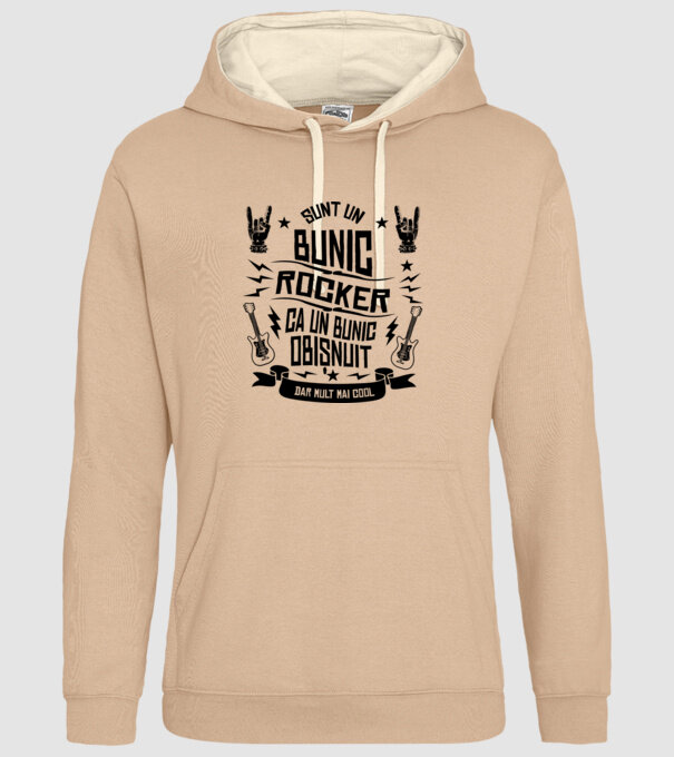 Sunt un bunic rocker, ca un bunic obișnuit, dar mult mai cool model nisipiu pe tricou