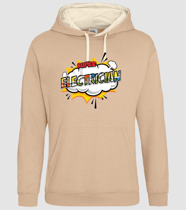 Super Electrician model nisipiu pe tricou