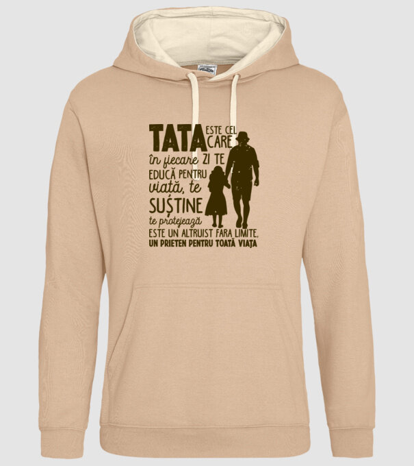 Tata este cel care în fiecare zi te educă pentru viață model nisipiu pe tricou