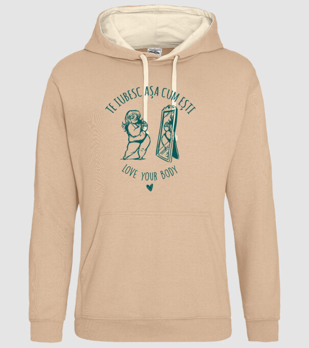 Te iubesc așa cum ești model nisipiu pe tricou