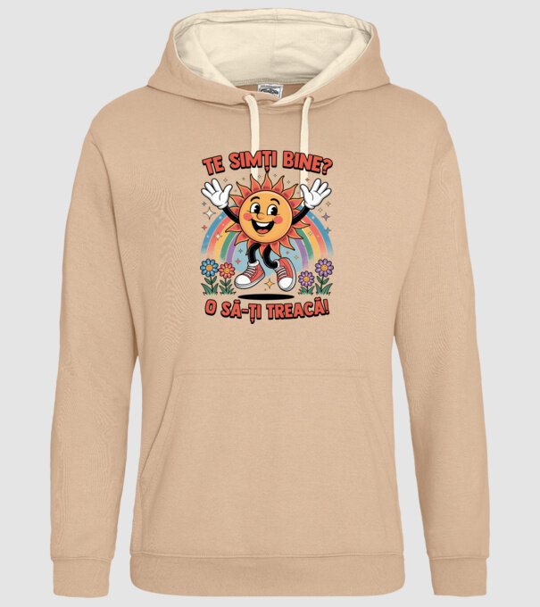 Te simți bine? model nisipiu pe tricou