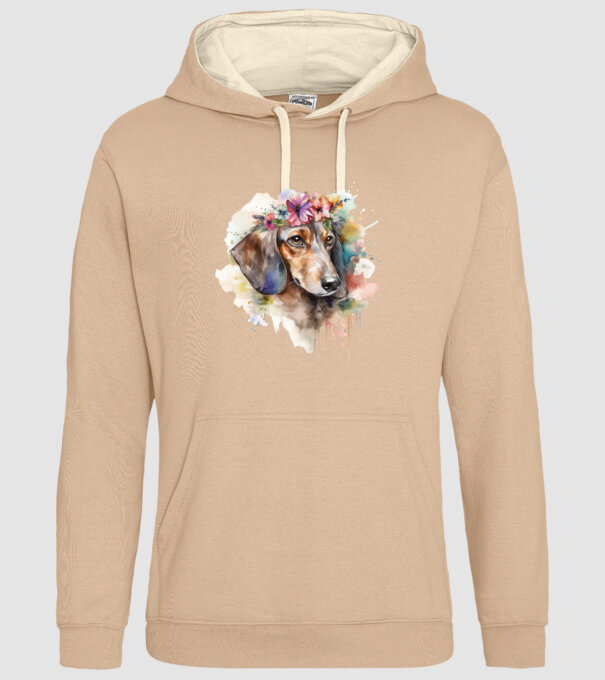 Teckel model nisipiu pe tricou