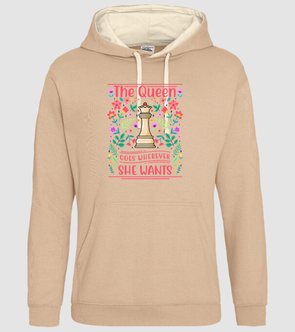 the queen goes wherever she wants model nisipiu pe tricou