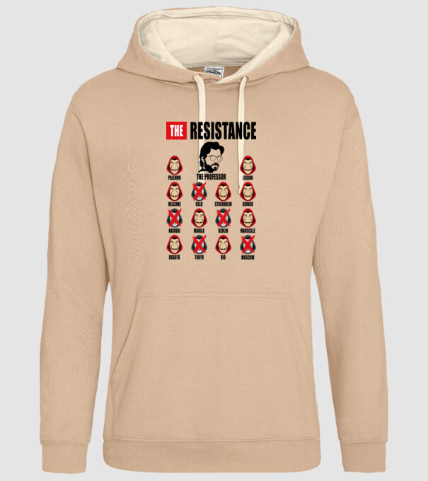 the resistance la casa de papel white model nisipiu pe tricou