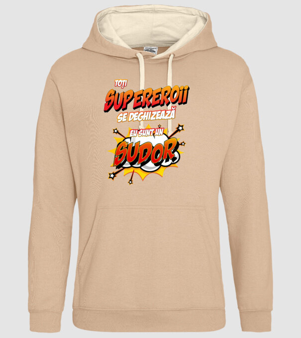 Toți supereroii se deghizează, eu sunt un sudor model nisipiu pe tricou