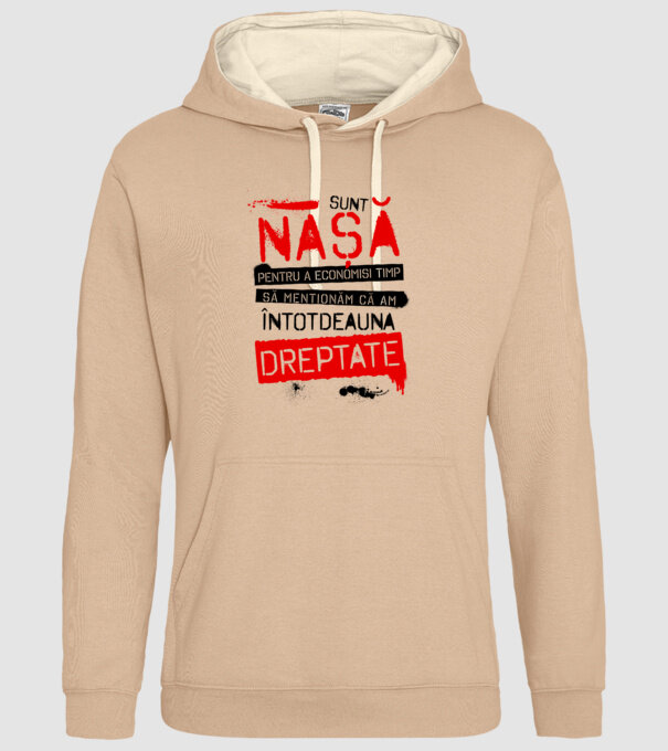 Sunt nașă - pentru a economisi timp, să menționăm că am întotdeauna dreptate! model nisipiu pe tricou
