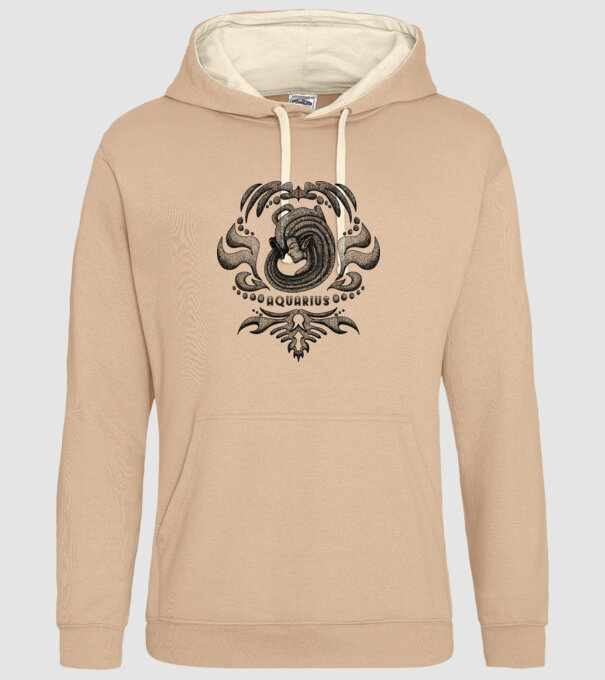 Vintage zodiac aquarius model nisipiu pe tricou