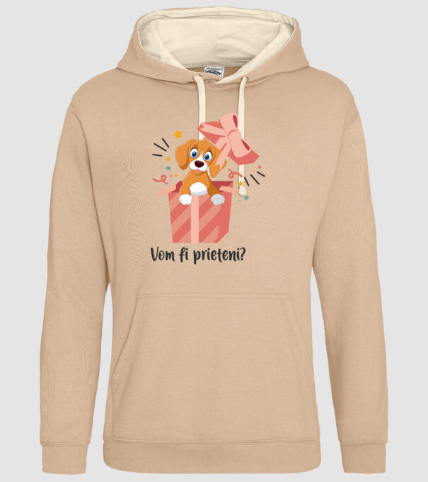 Vom fi prieteni? model nisipiu pe tricou