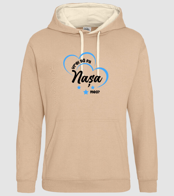 Vrei să fii nașa mea? model nisipiu pe tricou