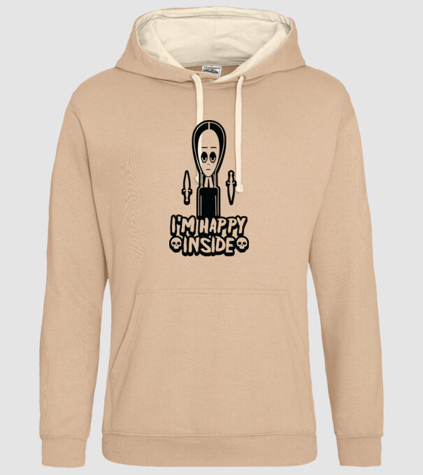 WEDNESDAY Happy inside model nisipiu pe tricou