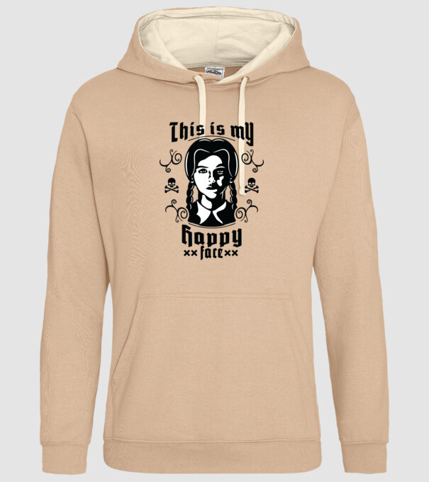 WEDNESDAY This is my happy face model nisipiu pe tricou