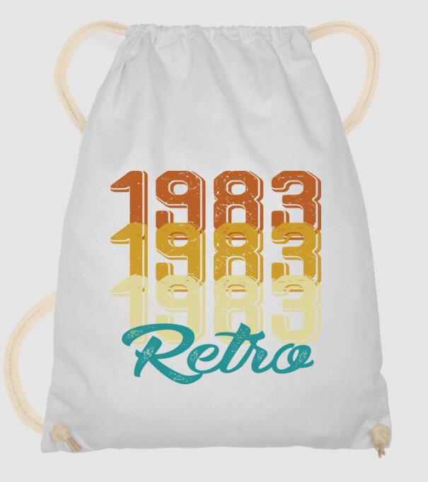 1983 retro model alb pe tricou