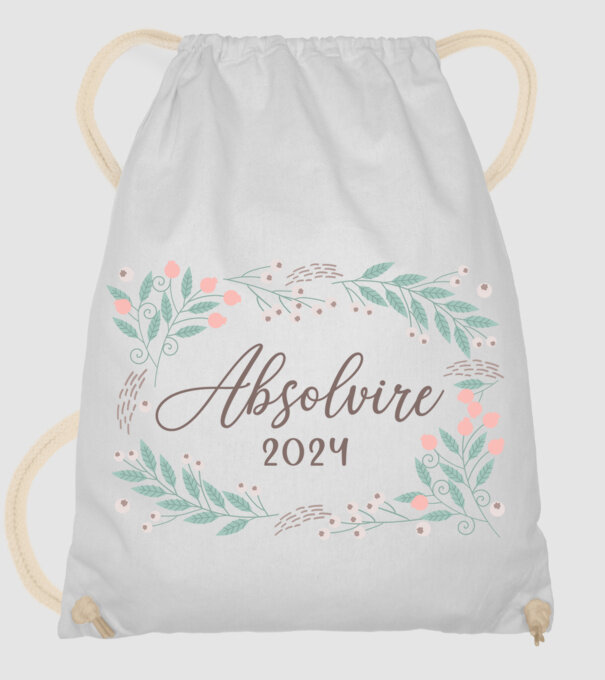 Absolvire 2024 model alb pe tricou