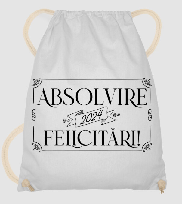 Absolvire 2024 model alb pe tricou