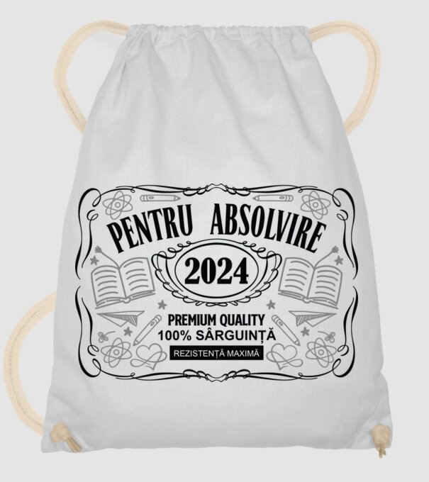 Absolvire PREMIUM model alb pe tricou