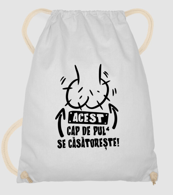 Acest - cap de pulă - se căsătorește! model alb pe tricou