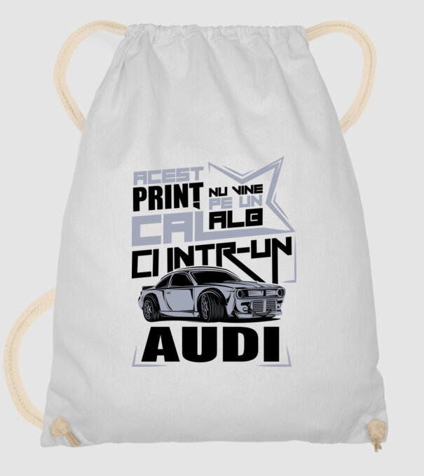 Acest prinț nu vine pe un cal alb, ci într-un Audi model alb pe tricou