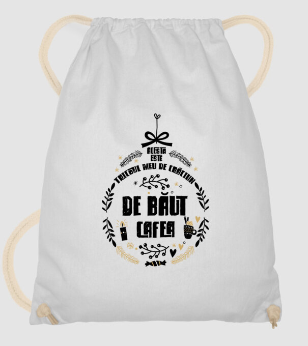 acesta este tricoul meu de Crăciun_de băut cafea model alb pe tricou