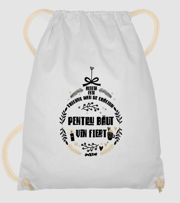 acesta este tricoul meu de Crăciun_pentru băut vin fiert model alb pe tricou