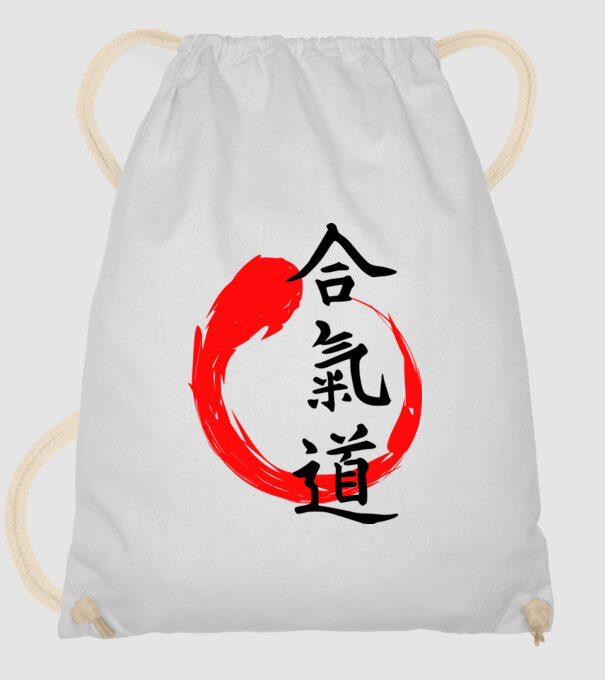 Aikido model alb pe tricou