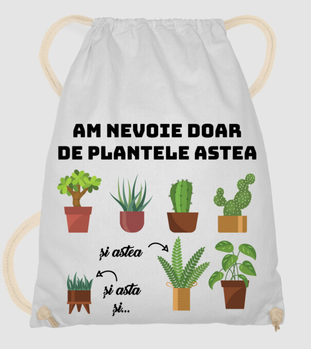 am nevoie doar de plantele astea  model alb pe tricou