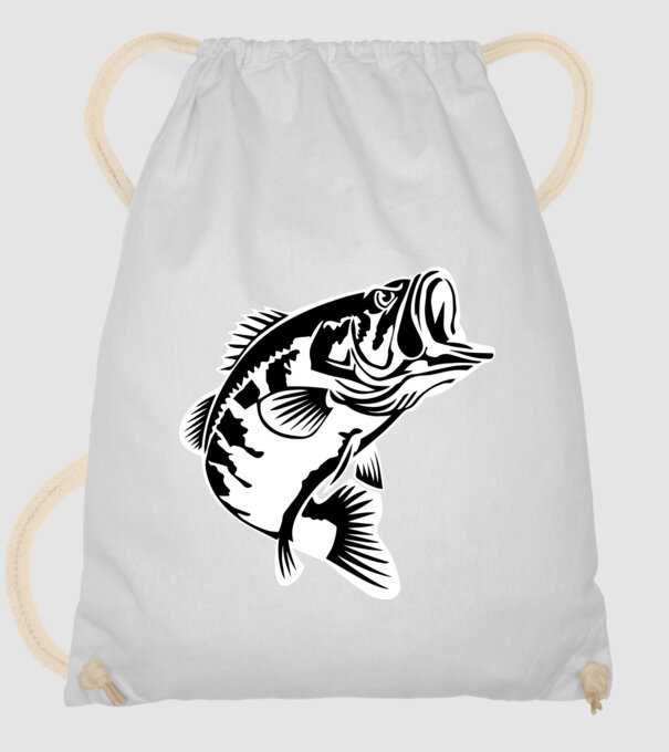 AngryFish model alb pe tricou