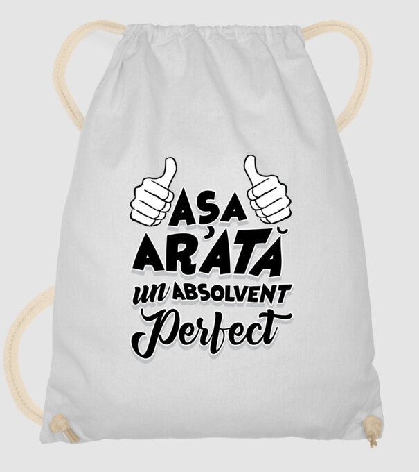 Așa arată un absolvent perfect model alb pe tricou