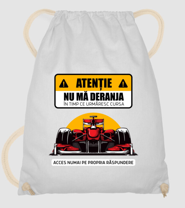 Atenție model alb pe tricou