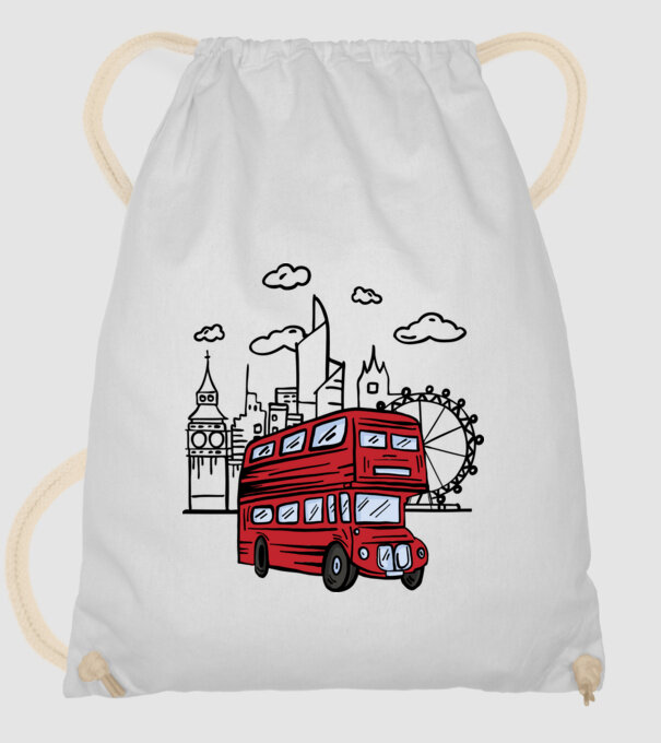 Autobuze model alb pe tricou