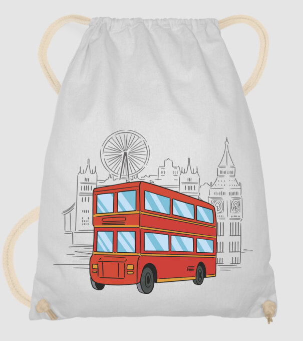 Autobuze model alb pe tricou