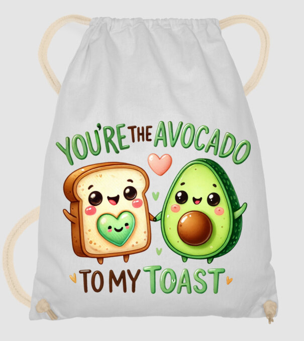Avocado to my Toast model alb pe tricou