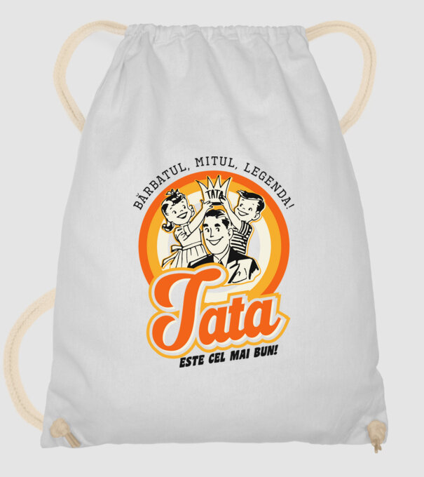 Bărbatul, mitul, legenda! Tata este cel mai bun! model alb pe tricou