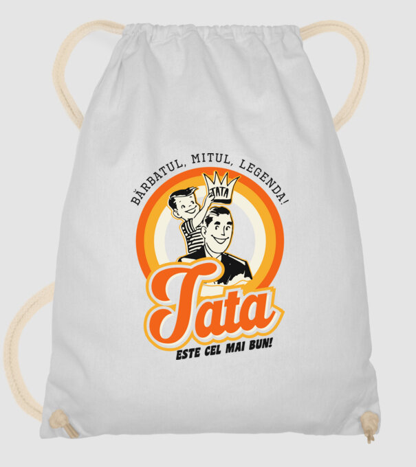 Bărbatul, mitul, legenda! Tata este cel mai bun! model alb pe tricou