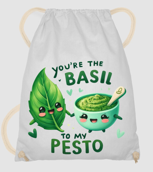 Basil to my Pesto model alb pe tricou