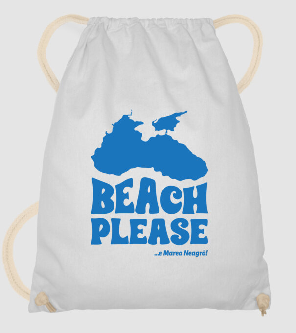 Beach please, e Marea Neagră! model alb pe tricou