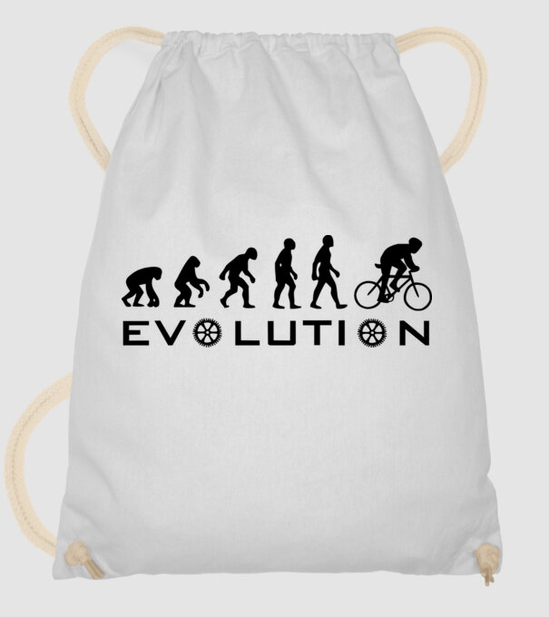 Bike evolution model alb pe tricou