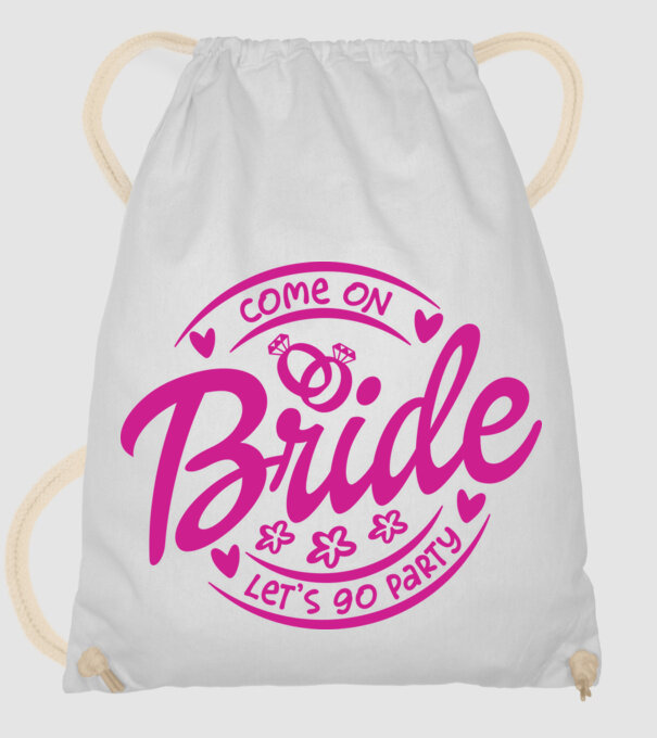 Bride Barbie lets go party model alb pe tricou