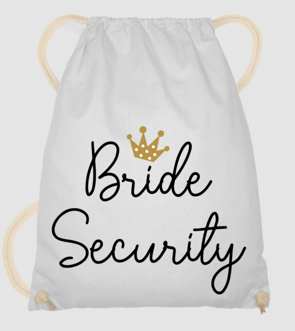 Bride Security model alb pe tricou