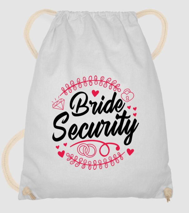 Bride Security model alb pe tricou