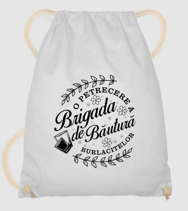 Brigada de băutură model alb pe tricou