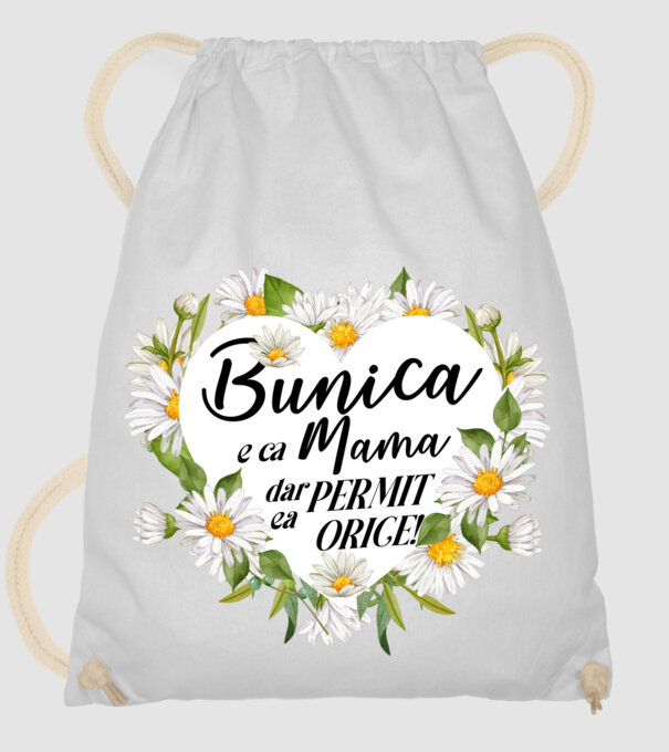 Bunica e ca mama, t permite orice! model alb pe tricou