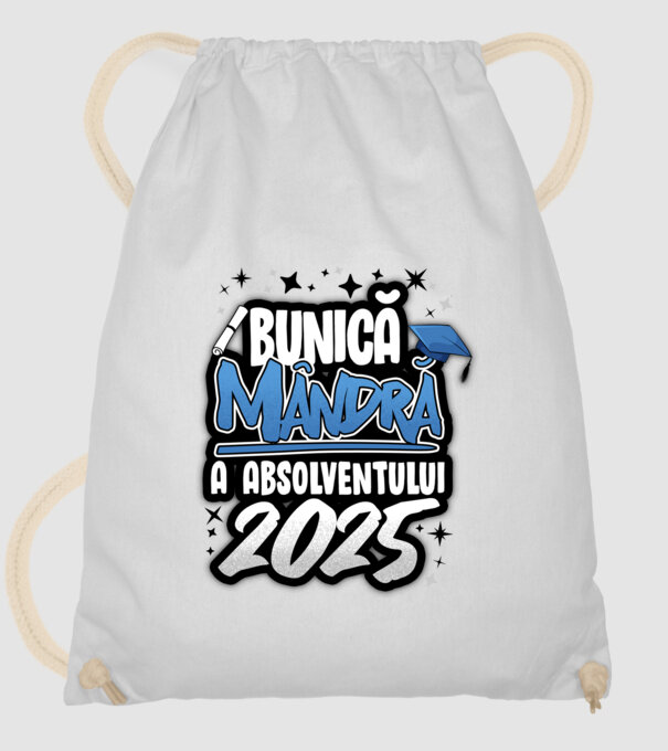 Bunică MÂNDRĂ a absolventului model alb pe tricou