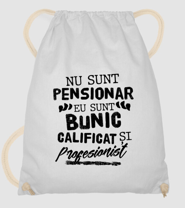 Bunicul profesionist model alb pe tricou