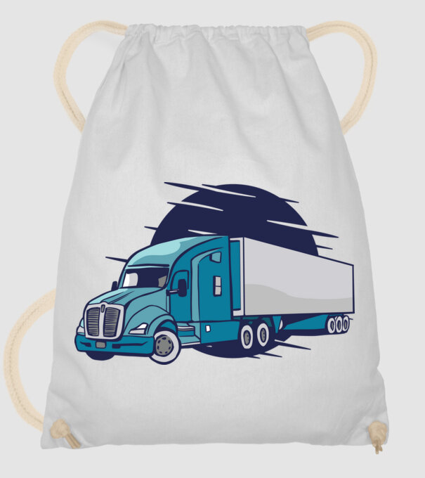 Camioane model alb pe tricou